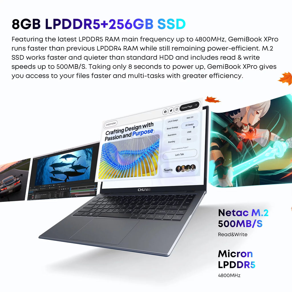 14" Laptop 256GB SSD 8GB RAM Windows 11 Notebook H453027