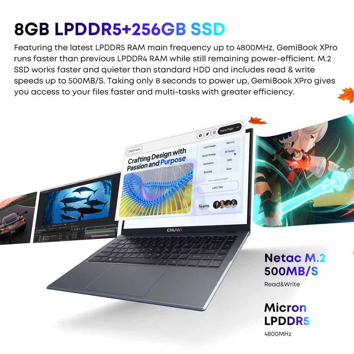 14" Laptop 256GB SSD 8GB RAM Windows 11 Notebook H453027
