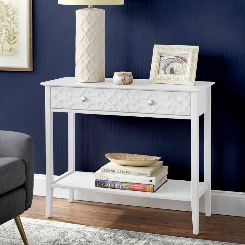 White Console Table K6028