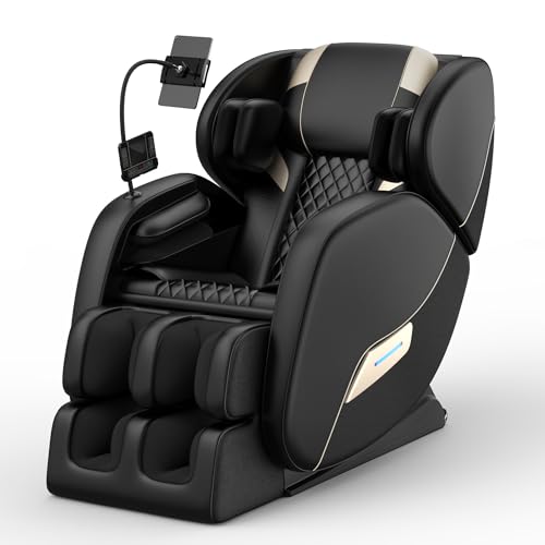 Black Full Body Zero Gravity SL-Track Shiatsu Massage Recliner Chair F243701