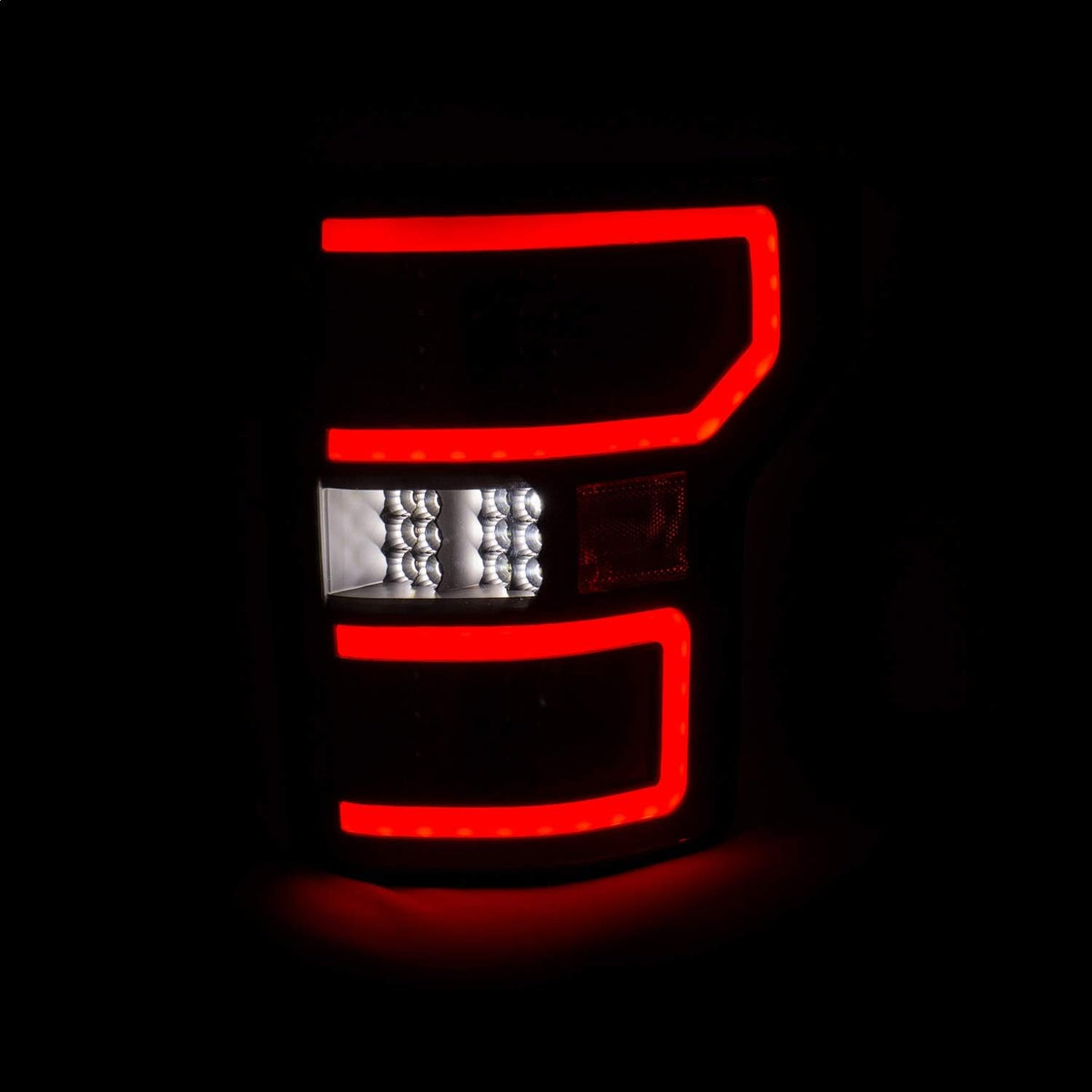 Pair Tail Light Assembly LED Clear Lens Black Housing Red/White Light Color K5573