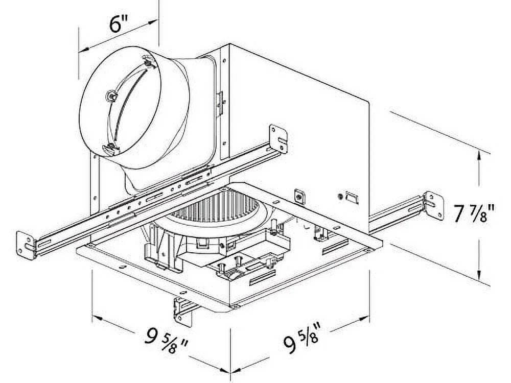 80/110 CFM Exhaust Bath Fan with Dimmable LED Light O662