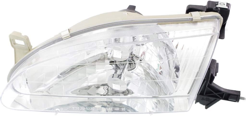 Passenger Side Headlight for Toyota Corolla 1998 1999 2000 Pack of 2 H404507