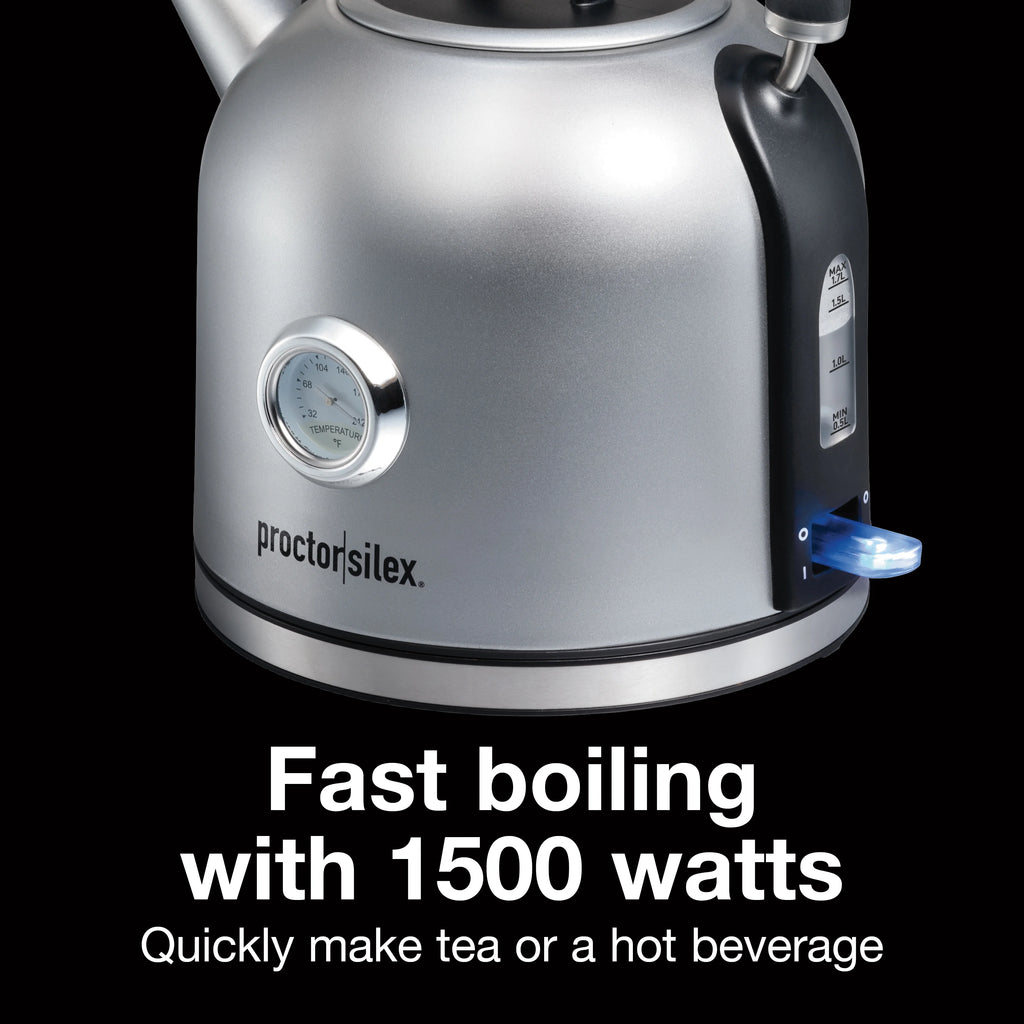 Electric Dome Kettle 1.7 Liter Stainless Steel A589587