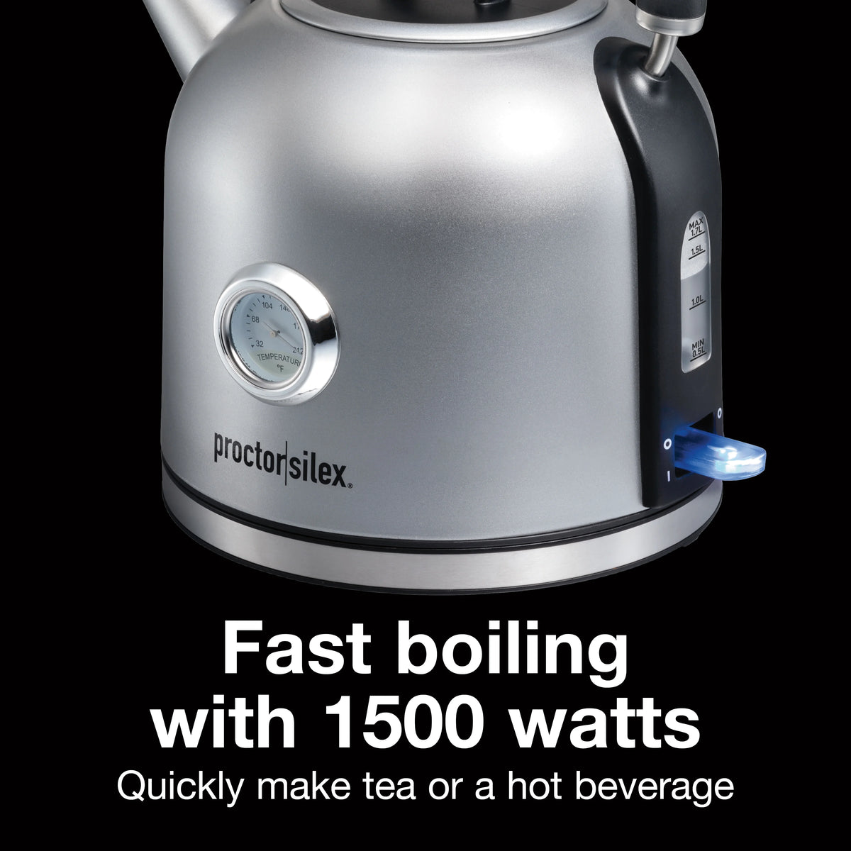 Electric Dome Kettle 1.7 Liter Stainless Steel A589587