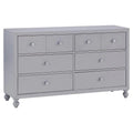 Gray 6 Dovetail Drawers Modern Wood Dresser W69484