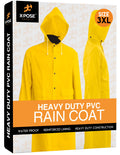 Yellow PVC Raincoat Jacket with Detachable Hood P370