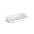 White Rectangular Vessel Bathroom Sink F276