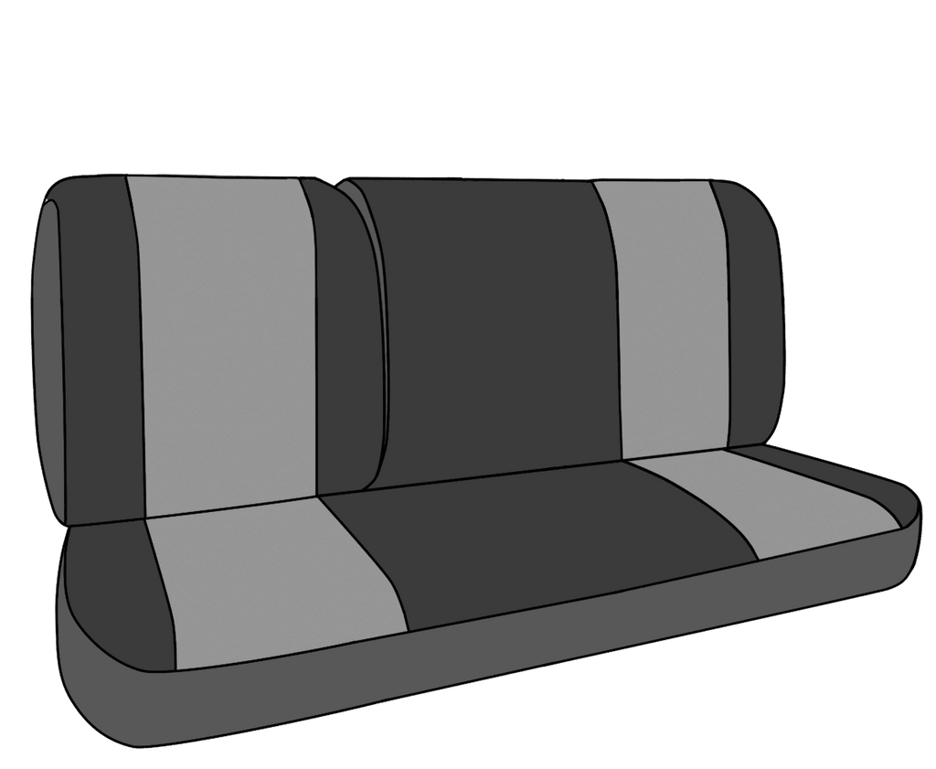 Rear 60/40 Split Back Solid Cushion Velour Seat Covers M238