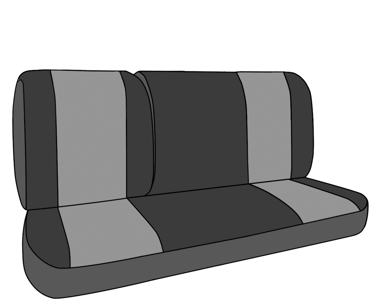 Rear 60/40 Split Back Solid Cushion Velour Seat Covers M238