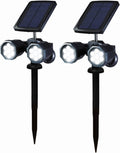 Solar Lights Outdoor with Motion Sensor 14 LED Waterproof Landscape Spotlights Set of 2 F3985
