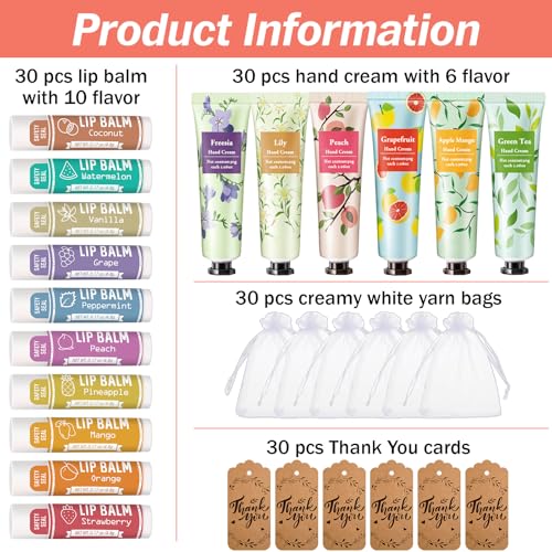 Hand Cream and Lip Balm Set with Organza Bag Y277872
