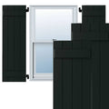 Black Composite Board-n-Batten Shutters Per Pair S6913
