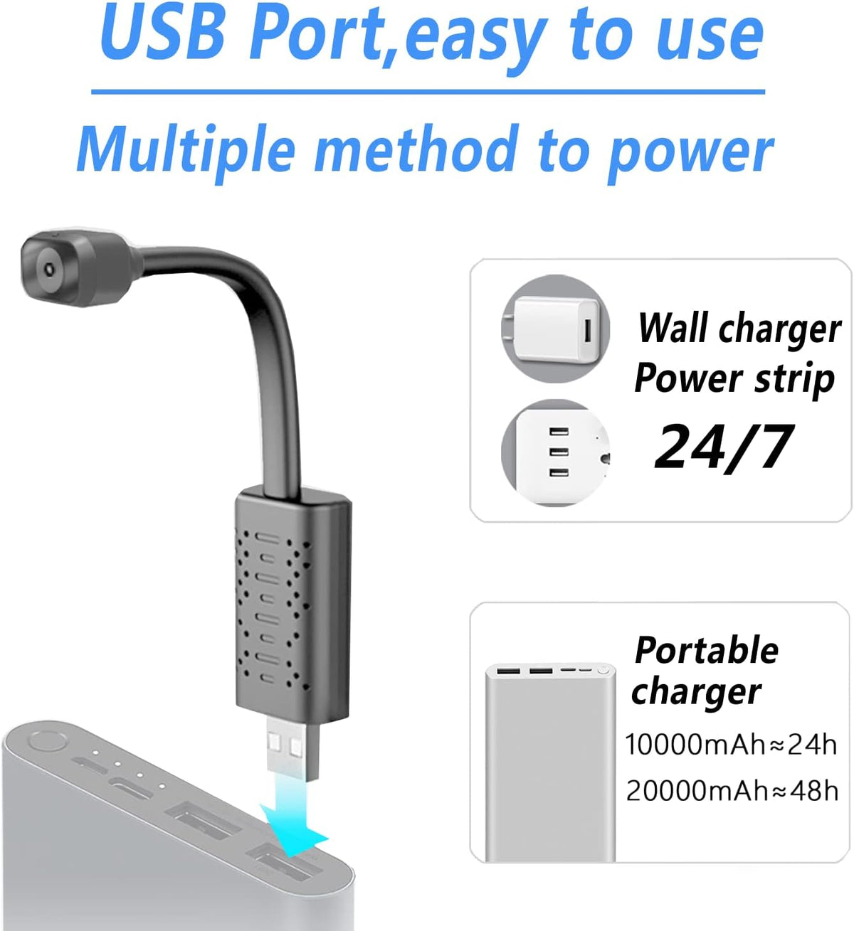 Indoor Security Camera WiFi, HD 1080P IP Camera with Motion Detection, Night Vision, Cloud Storage N48616