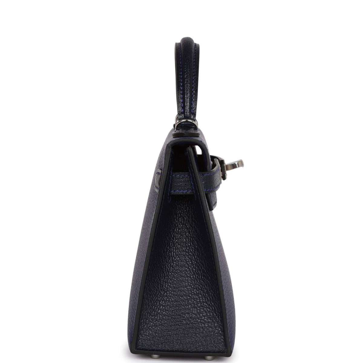 Bleu Encre and Bleu Indigo Chevre Mysore Bag K578