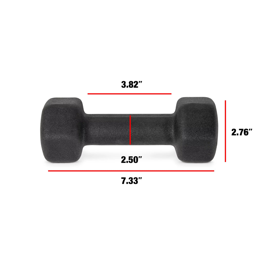 1lb Black Neoprene Dumbbell U2708