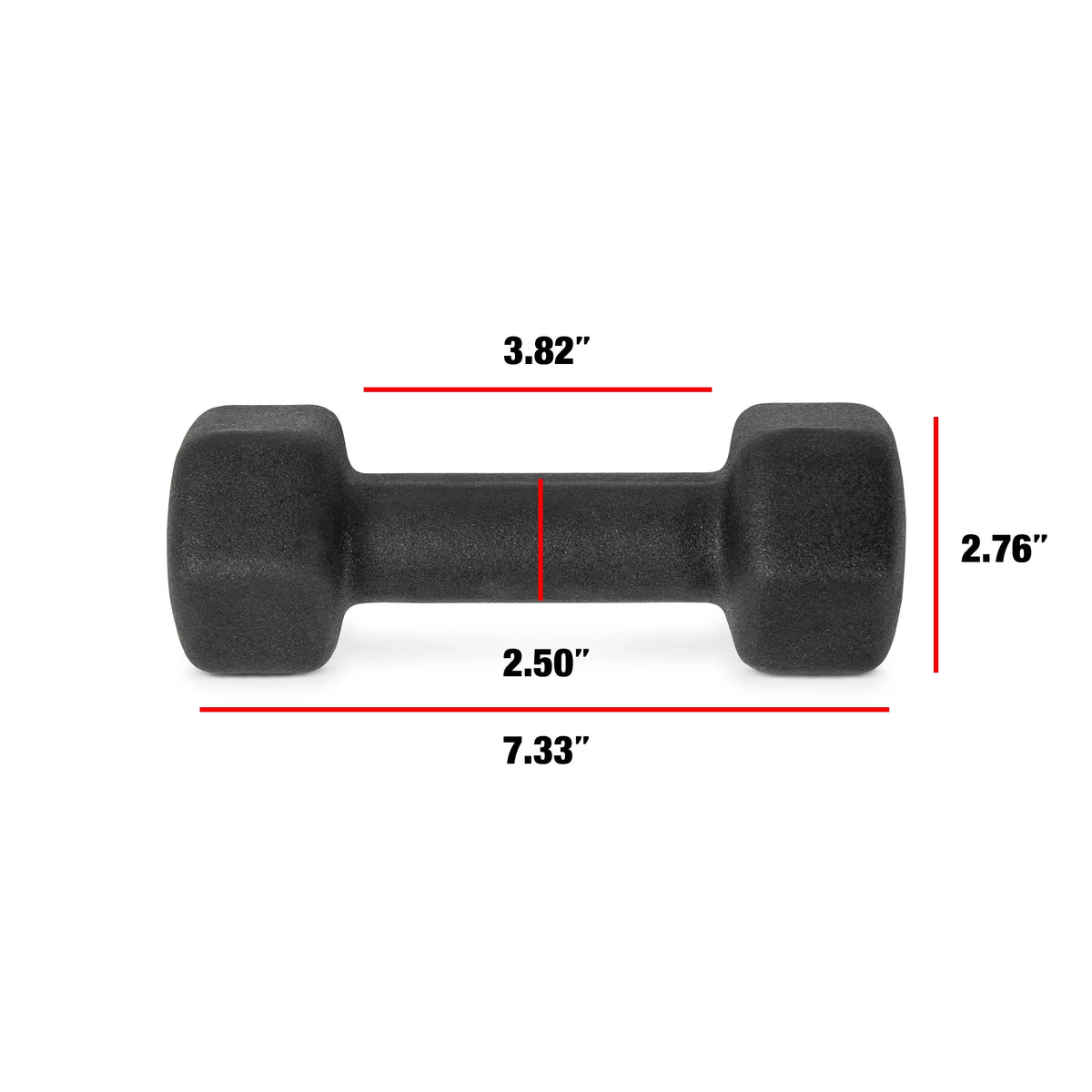 1lb Black Neoprene Dumbbell U2708