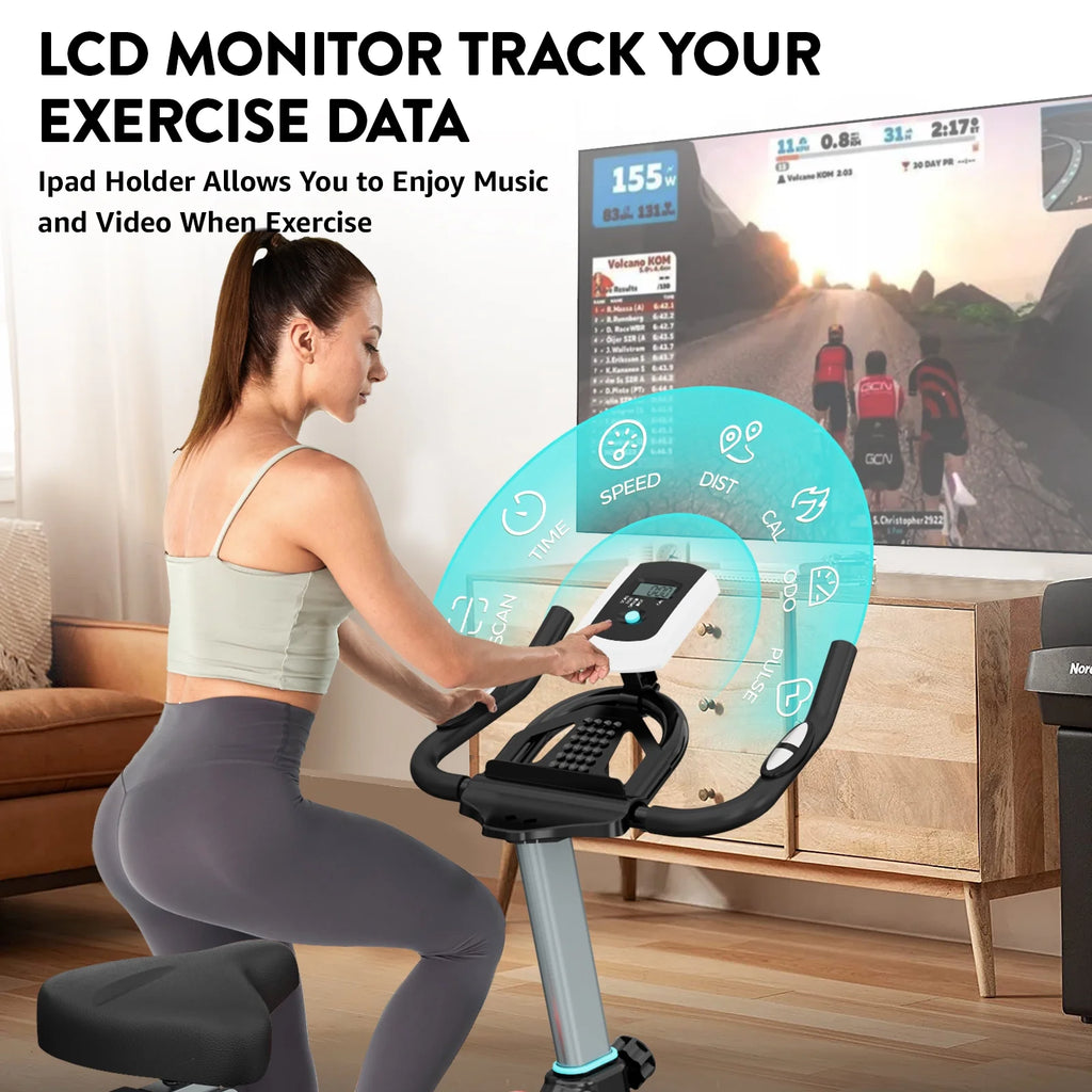 Indoor Cycling Bike Magnetic Stationary Exercise Bike 40lbs Flywheel A433