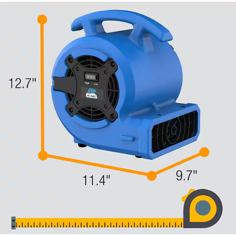 1/8 HP Air Mover Carpet Dryer Floor Blower Fan Blue S481