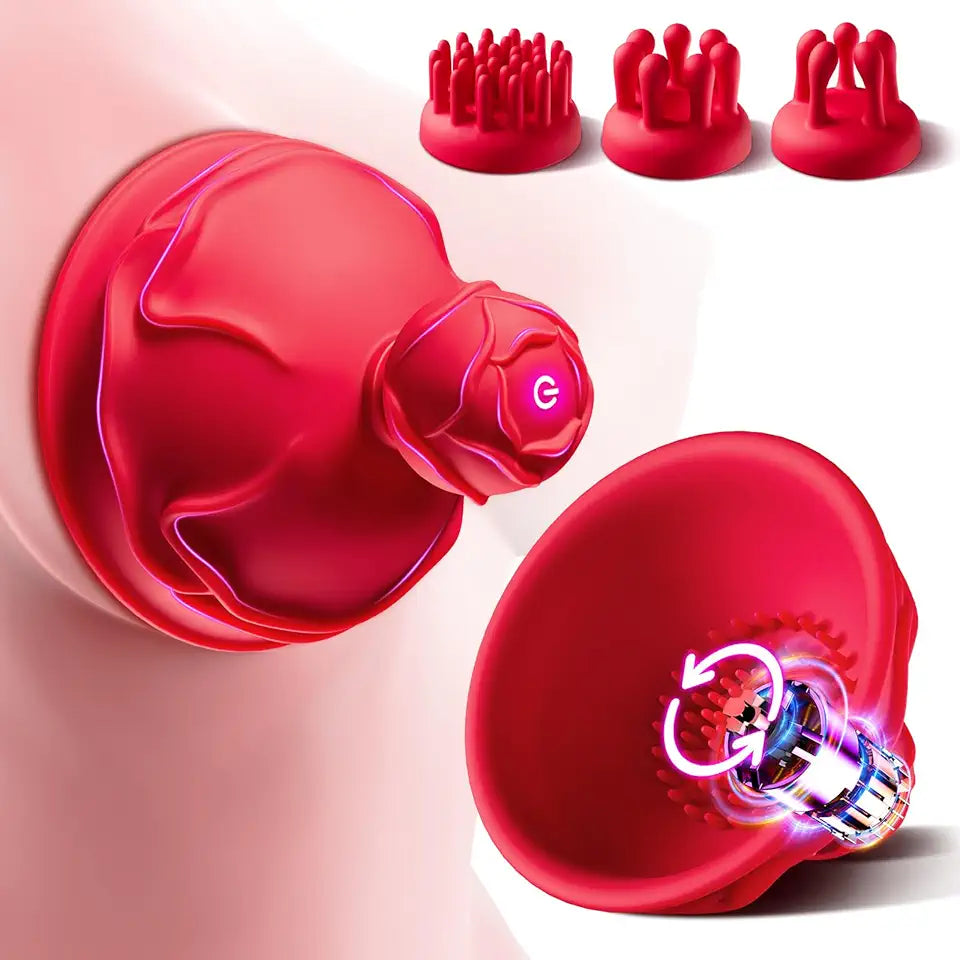 Rose Sex Toy Wireless Nipple Clamps Rechargeable Red B979