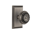 Antique Pewter Privacy Door Knob with Studio Plate G76267