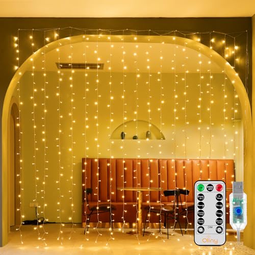 Warm White 300 LED Curtain Lights R3495
