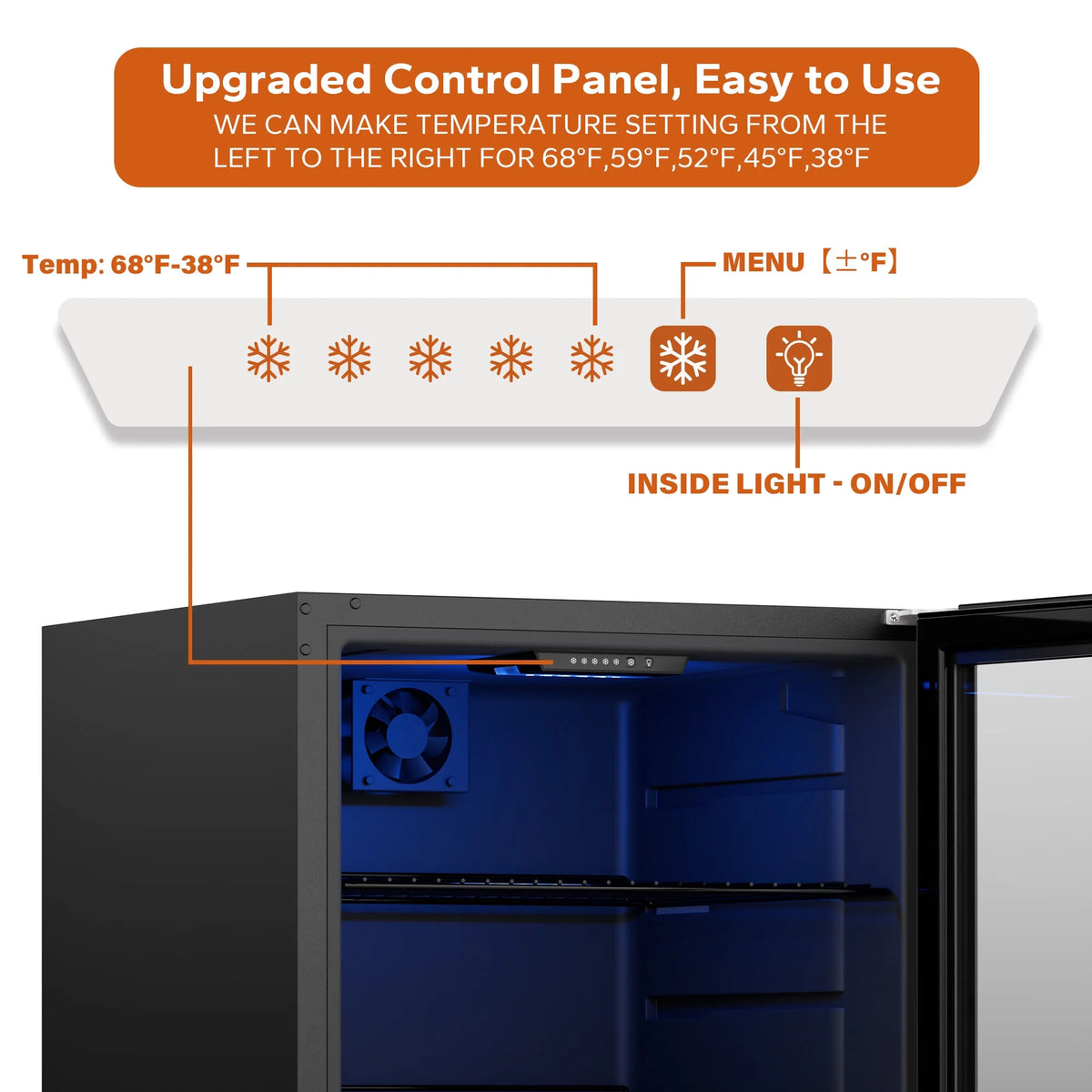 180 Can Freestanding Beverage Refrigerator with Glass Door E869389