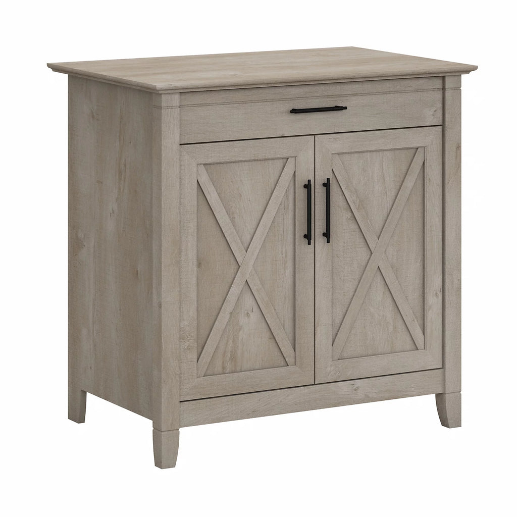 Washed Gray Secretary Desk with Storage G163