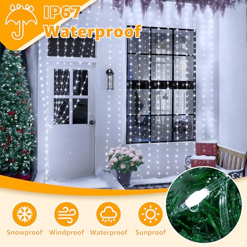 Warm White 300 LED Curtain Lights R3495