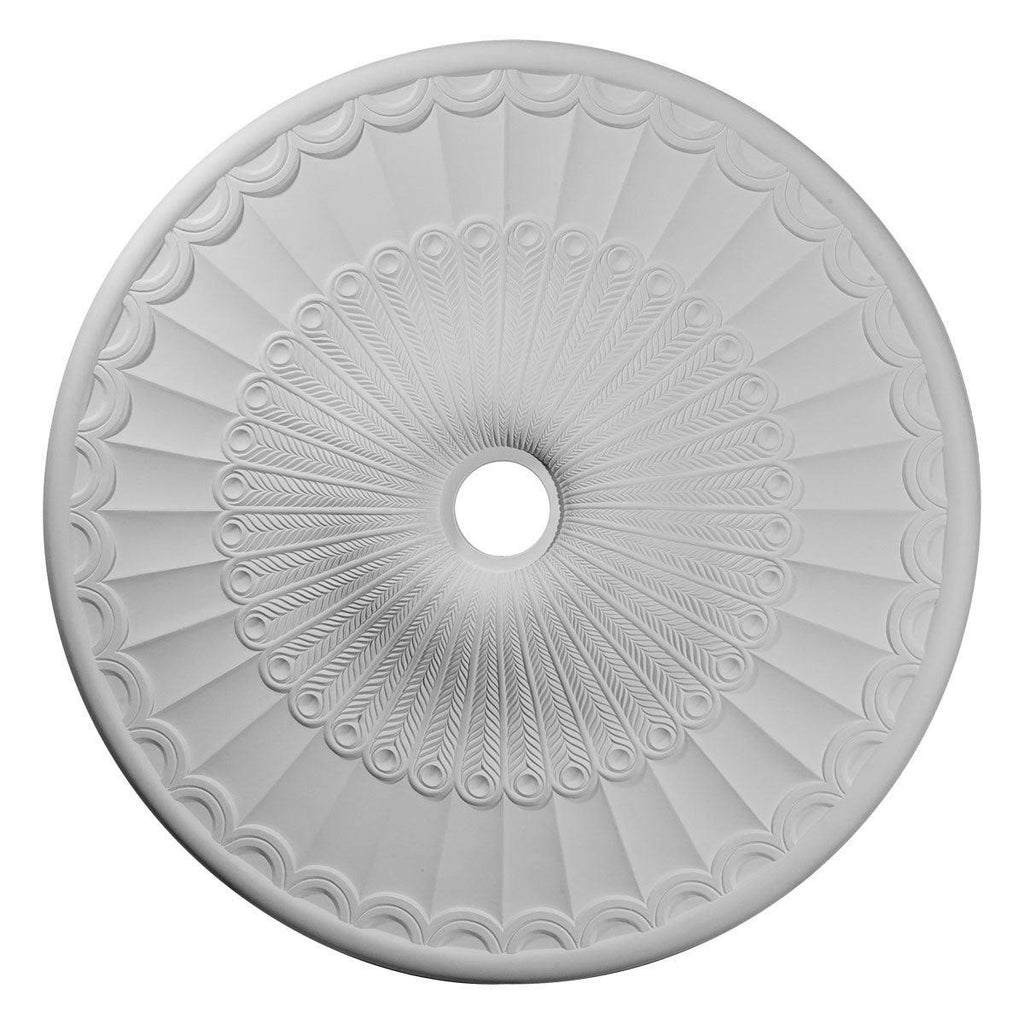 Hand-Painted Silver Ceiling Medallion F575