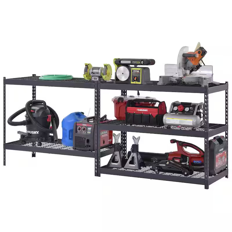 5-Tier Heavy Duty Steel Storage Shelving Unit in Black P458823