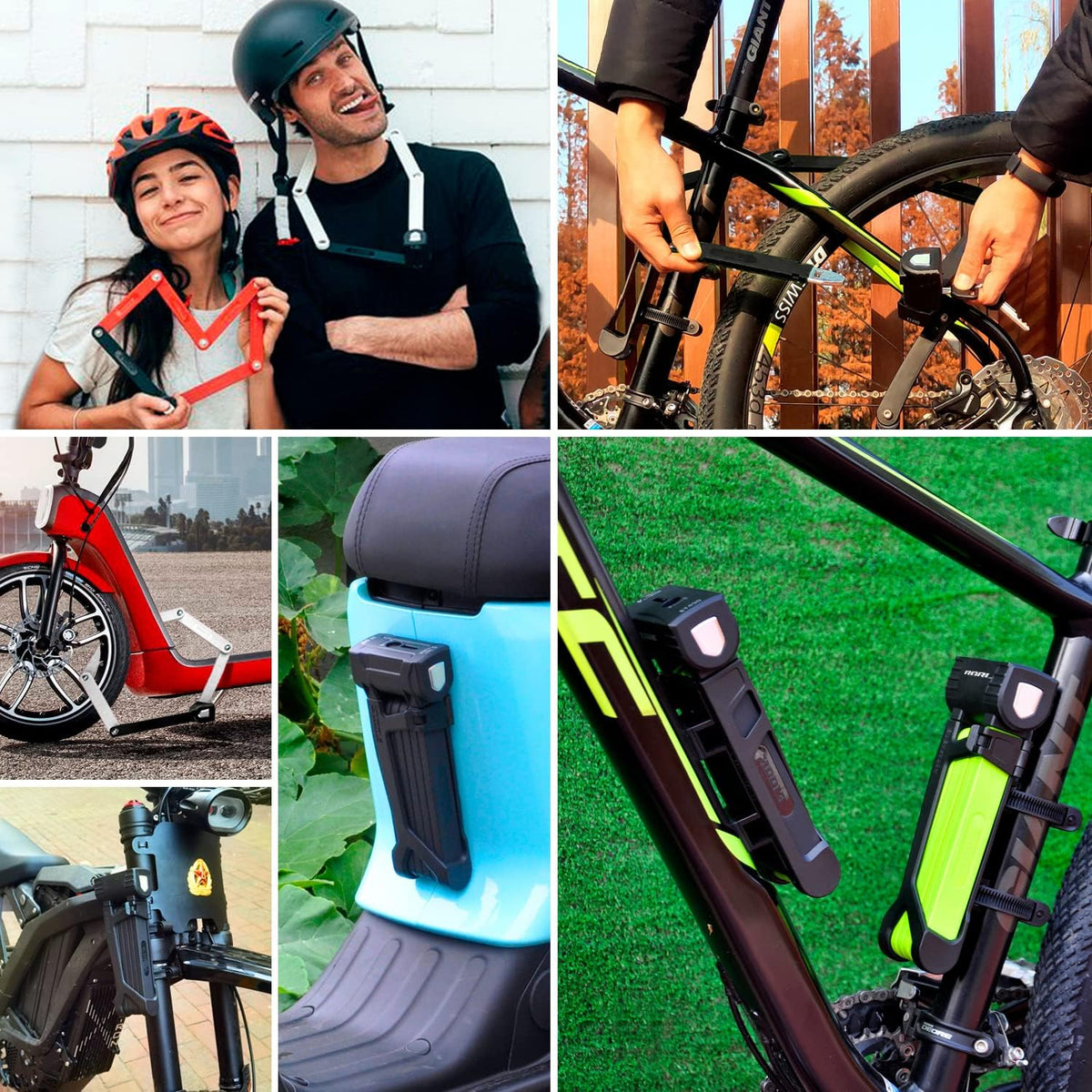 Compact Folding Bike Lock Pack of 2 X954561