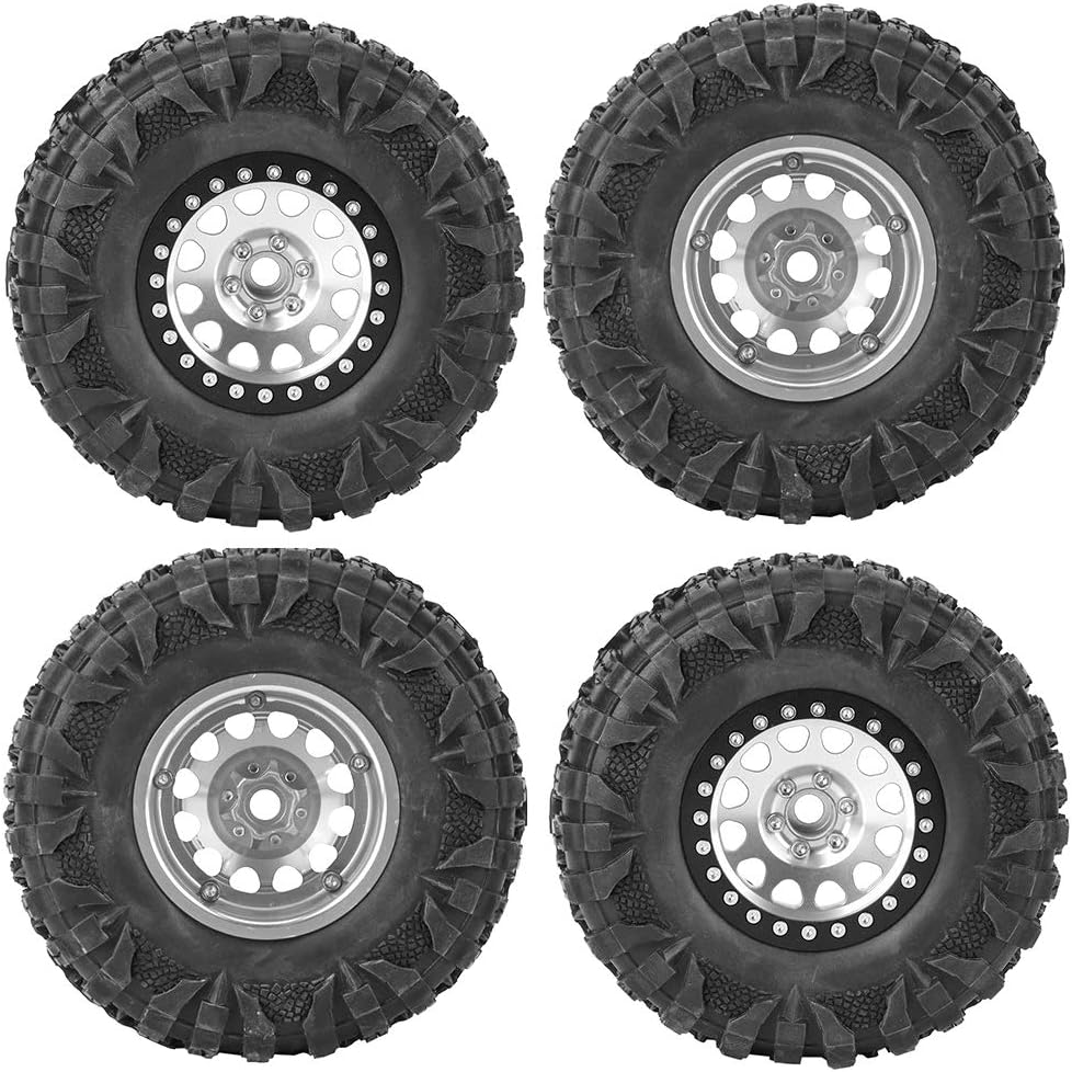 4pcs 2.2-inch Metal Hex Wheel Hub for 1:10 Racing Car (Silver) S863149