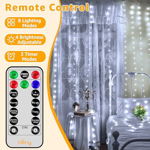 Warm White 300 LED Curtain Lights R3495