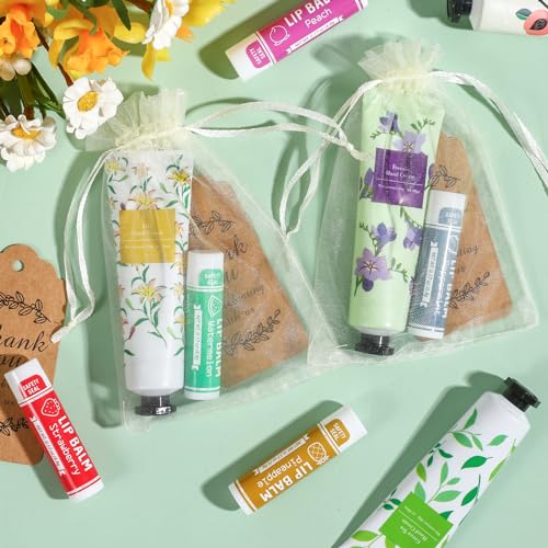 Hand Cream and Lip Balm Set with Organza Bag Y277872