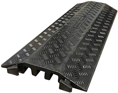 3 Channel 40” Inch Long Black Rubber Cable Protector X601