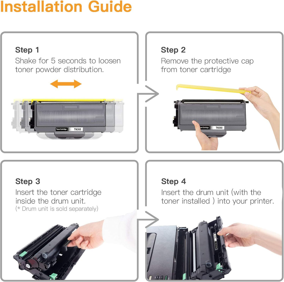 2 Toner, 1 Drum Unit Compatible Toner Cartridge and Drum Unit P25906