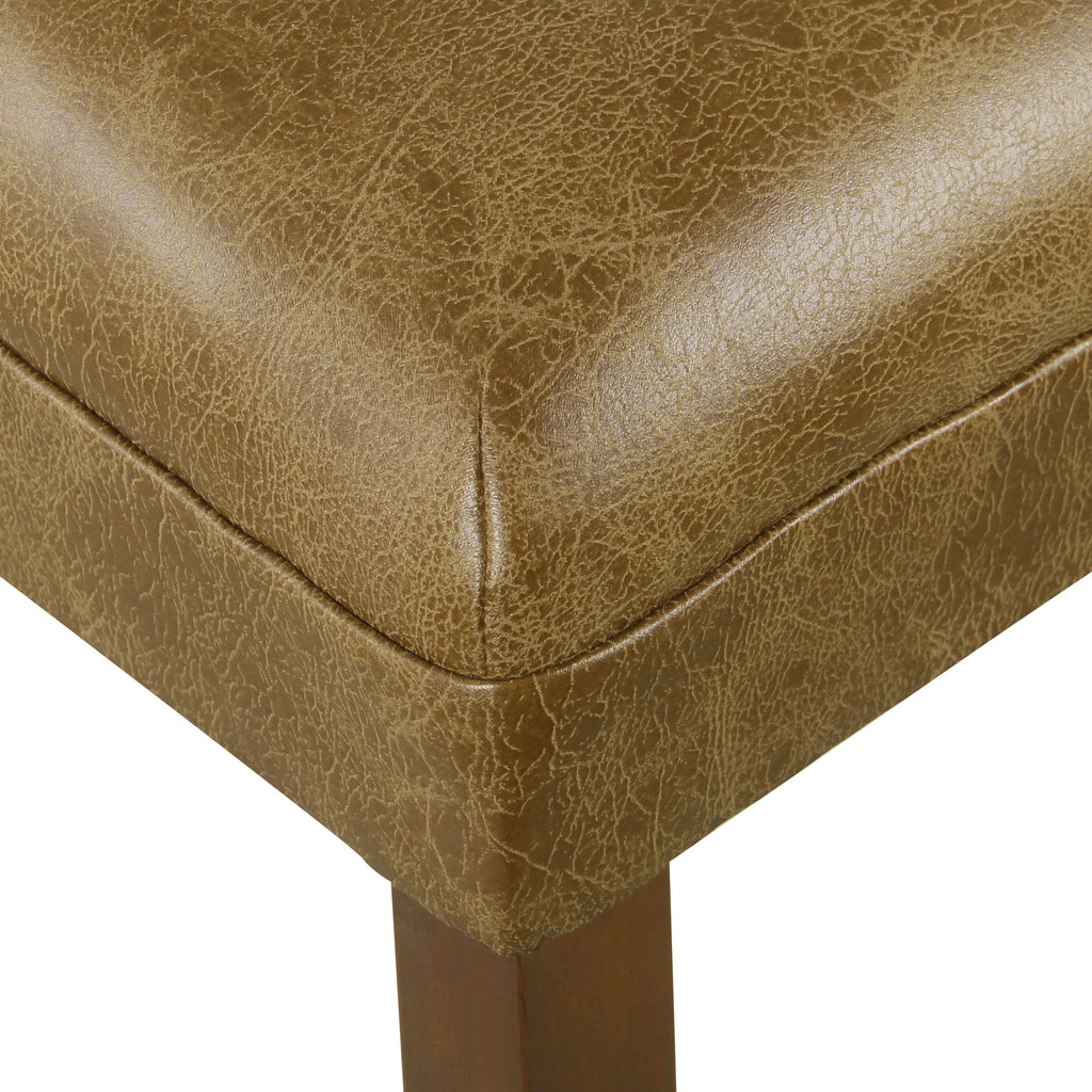 Distressed Brown Faux Leather Barstool X305