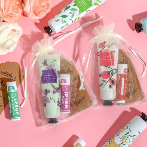 Hand Cream and Lip Balm Set with Organza Bag Y277872