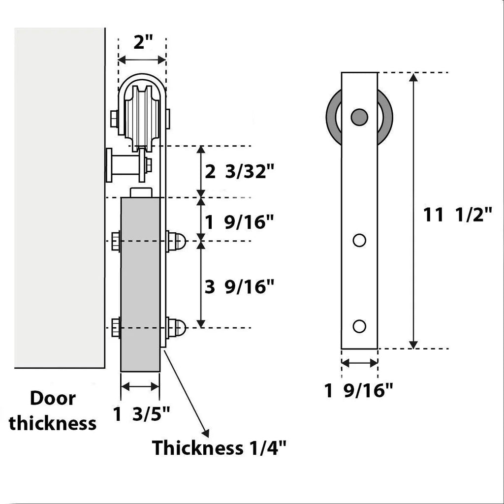 Double Barn Door 36 x 84 inches with Frosted Glass Q887259
