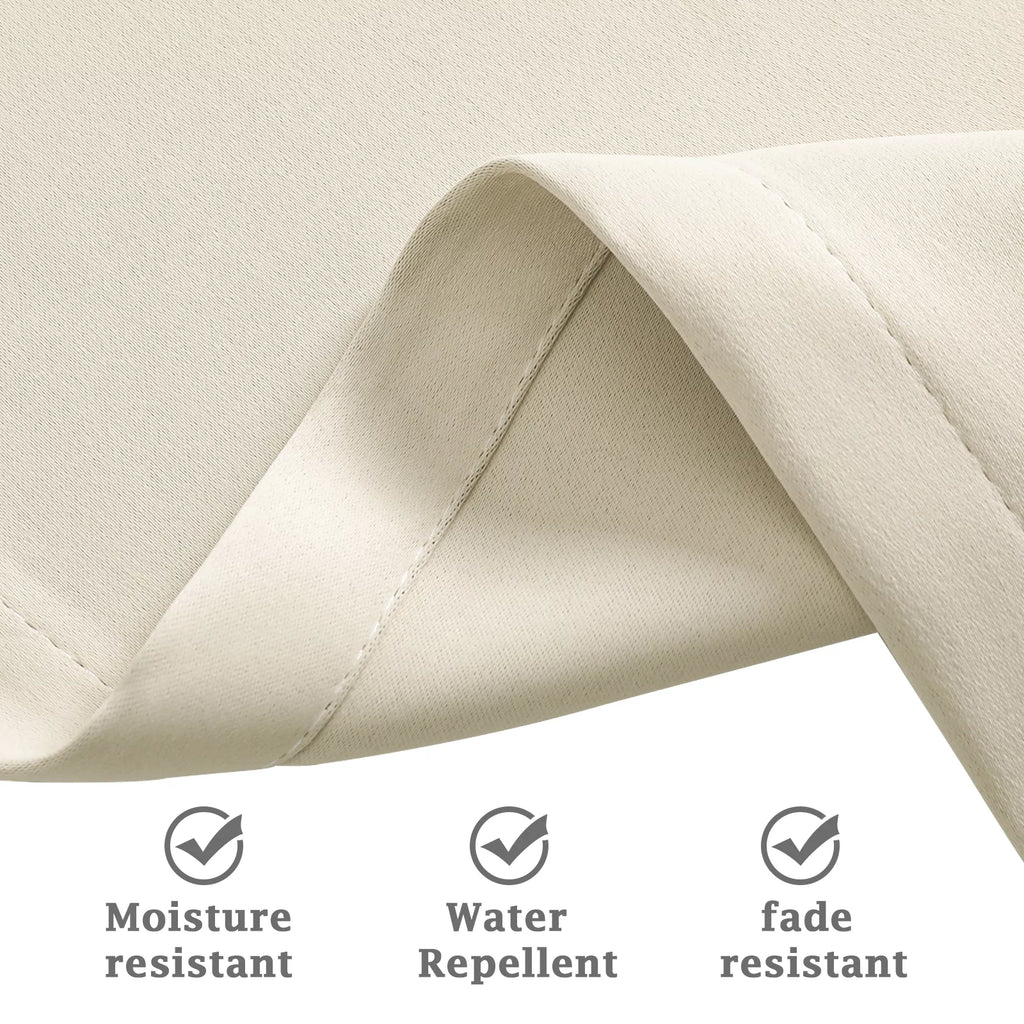 Blackout Outdoor Curtains 52*108 in 2 Panel Beige P556