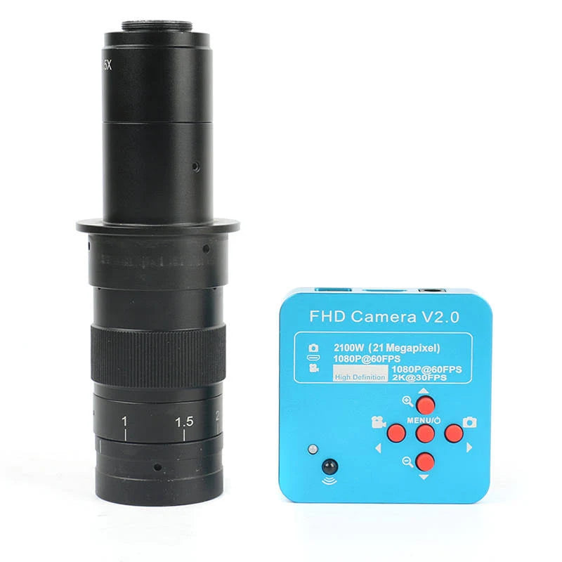 FHD 1080p 60fps 2K HDMI USB Digital Industry Video Microscope Camera Set System 180X 300x C Mount Lens F203