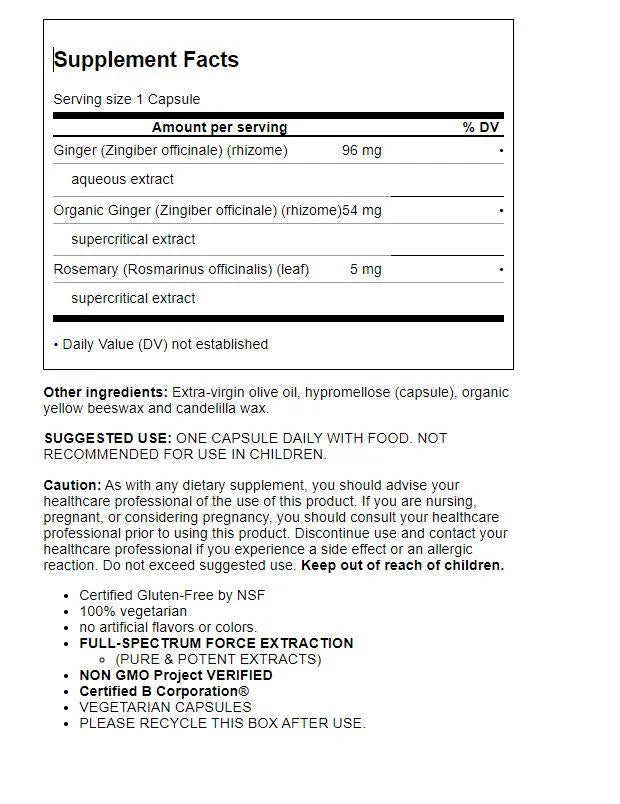 60 Ct Ginger Supplement I316022