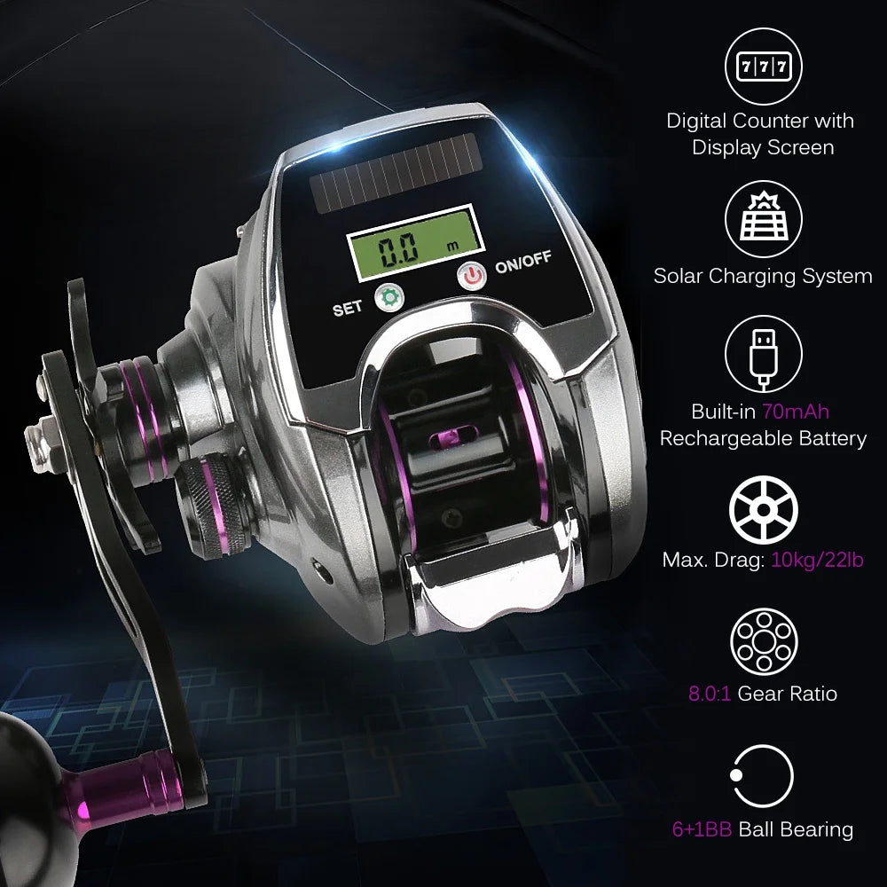 6+1BB Baitcasting Reel with 8.0 1 Gear Ratio W797
