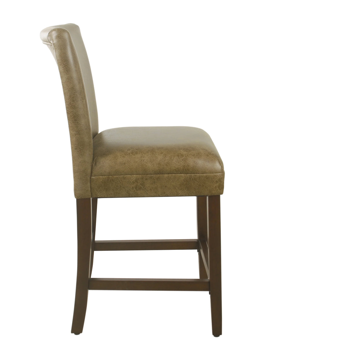 Distressed Brown Faux Leather Barstool X305