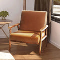 Brown Mid-Century Accent Chair with Armrests N283