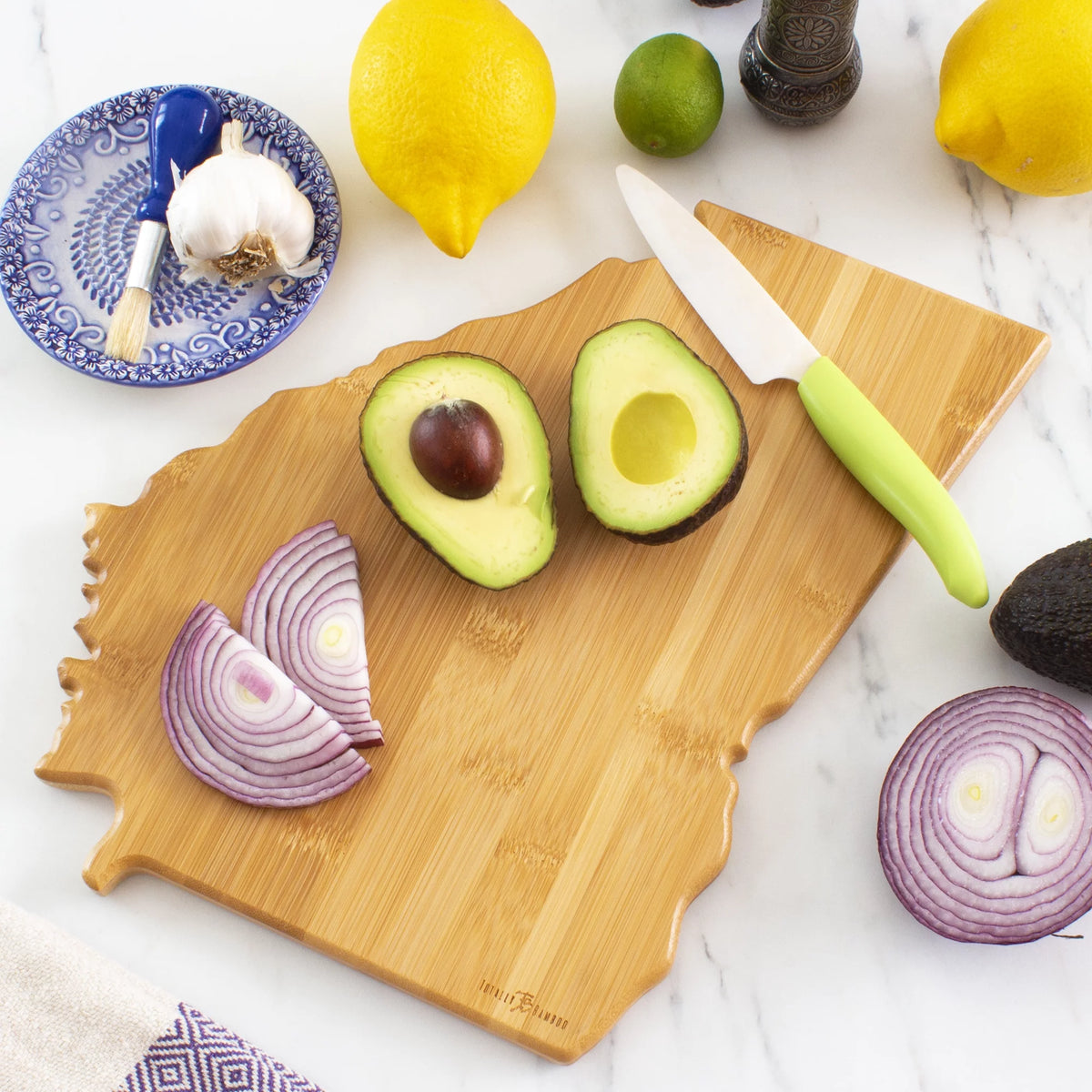 Georgia State Shaped Bamboo Cutting Board S808289