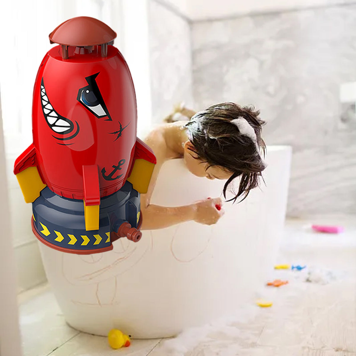 Rocket Launcher Toys Outdoor Water Pressure Lift Sprinkler Toy red O194395