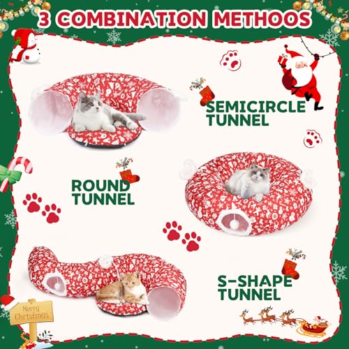 Cat Tunnel Bed Christmas Tree Skirt for Indoor Cats N915769