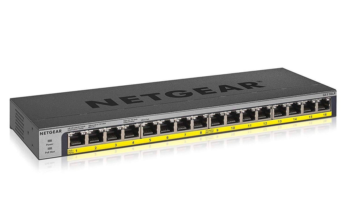 Black Unmanaged Gigabit Ethernet PoE Switch P109036